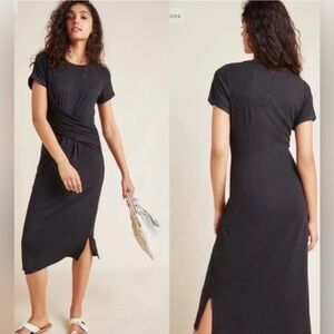 Anthropologie short sleeve Knit Dress. Women’s size XL. Washed black.